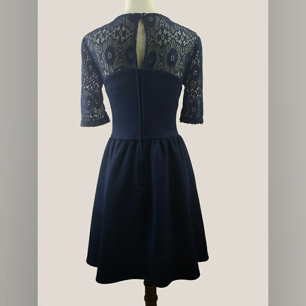 City Triangle Navy Blue Lage Dress - Picture 2 of 6